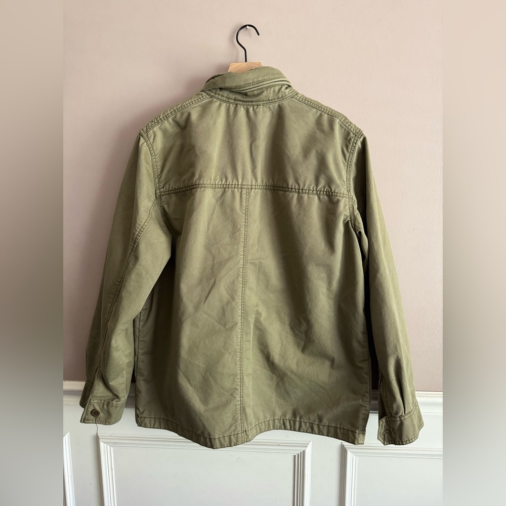 Eddie Bauer Field Chore Barn Utility Jacket Green Canvas Cotton Mens Size Large - Picture 5 of 6